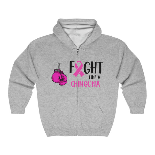 Fight like a Chingona. Unisex Heavy Blend™ Full Zip Hooded Sweatshirt