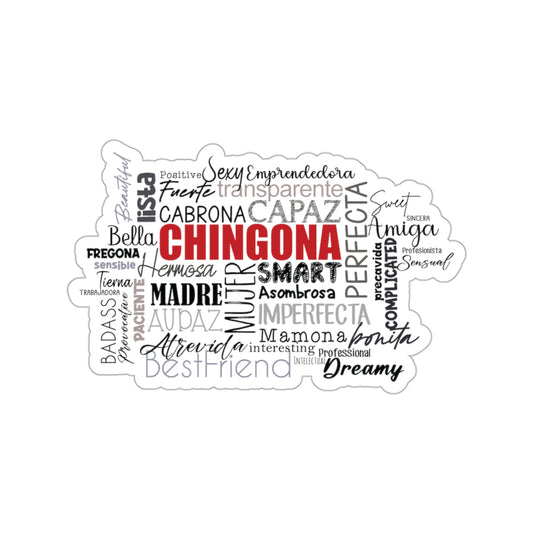 Chingona. Palabras.  Kiss-Cut Stickers