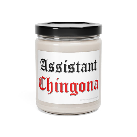 Assistant Chingona. White Sage + Lavender, Clean Cotton, Sea Salt + Orchid. Scented Soy Candle, 9oz