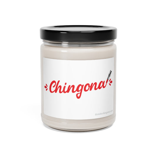 Chingona Lipstick. White Sage + Lavender, Clean Cotton, Sea Salt + Orchid. Scented Soy Candle, 9oz