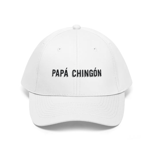 Papá Chingón. Black. Unisex Twill Hat