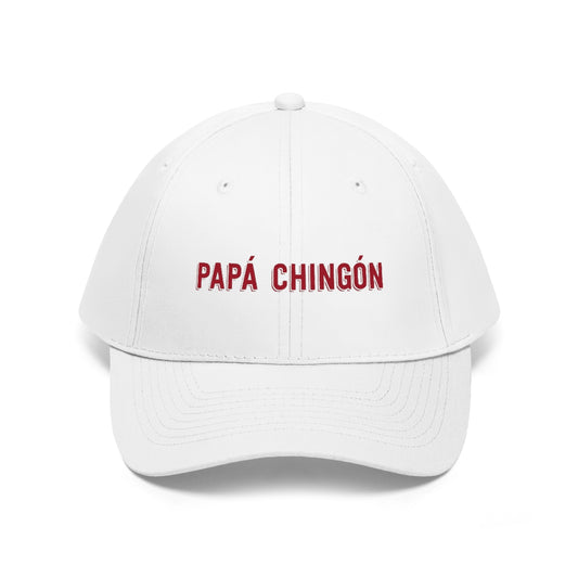 Papá Chingón. Red. Unisex Twill Hat