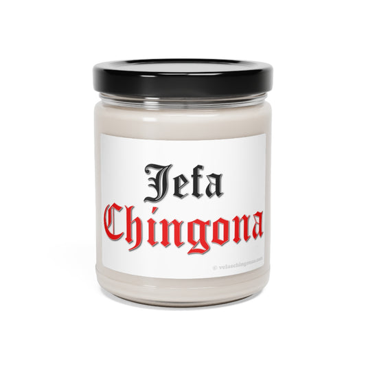 Jefa Chingona.  White Sage + Lavender, Clean Cotton, Sea Salt + Orchid. Scented Soy Candle, 9oz