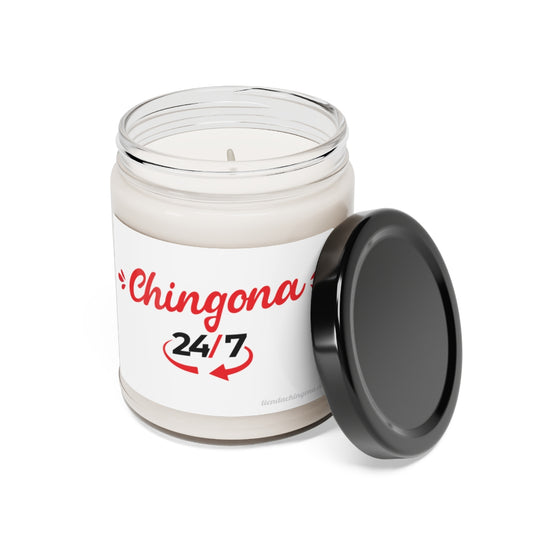 Chingona 24/7. White Sage + Lavender, Clean Cotton, Sea Salt + Orchid. Scented Soy Candle, 9oz