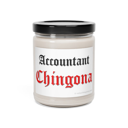 Accountant Chingona. White Sage + Lavender, Clean Cotton, Sea Salt + Orchid. Scented Soy Candle, 9oz
