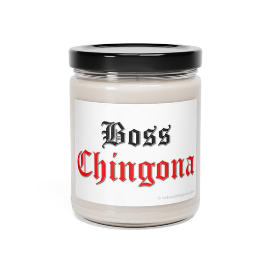 Boss Chingona. White Sage + Lavender, Clean Cotton, Sea Salt + Orchid. Scented Soy Candle, 9oz