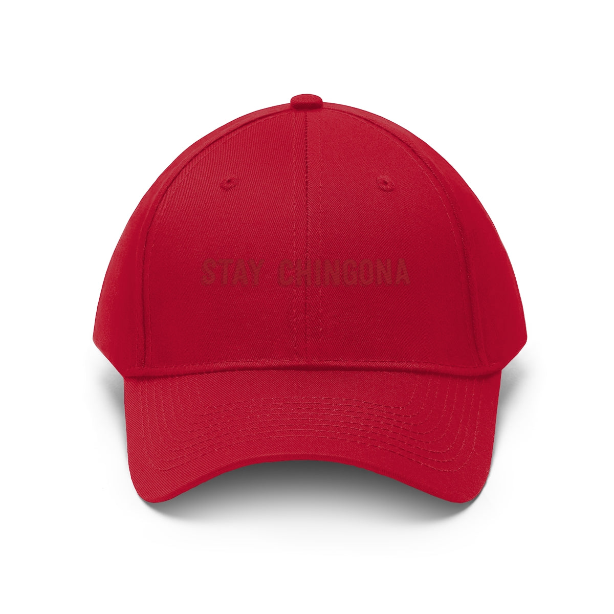 Stay Chingona. Red. Unisex Twill Hat