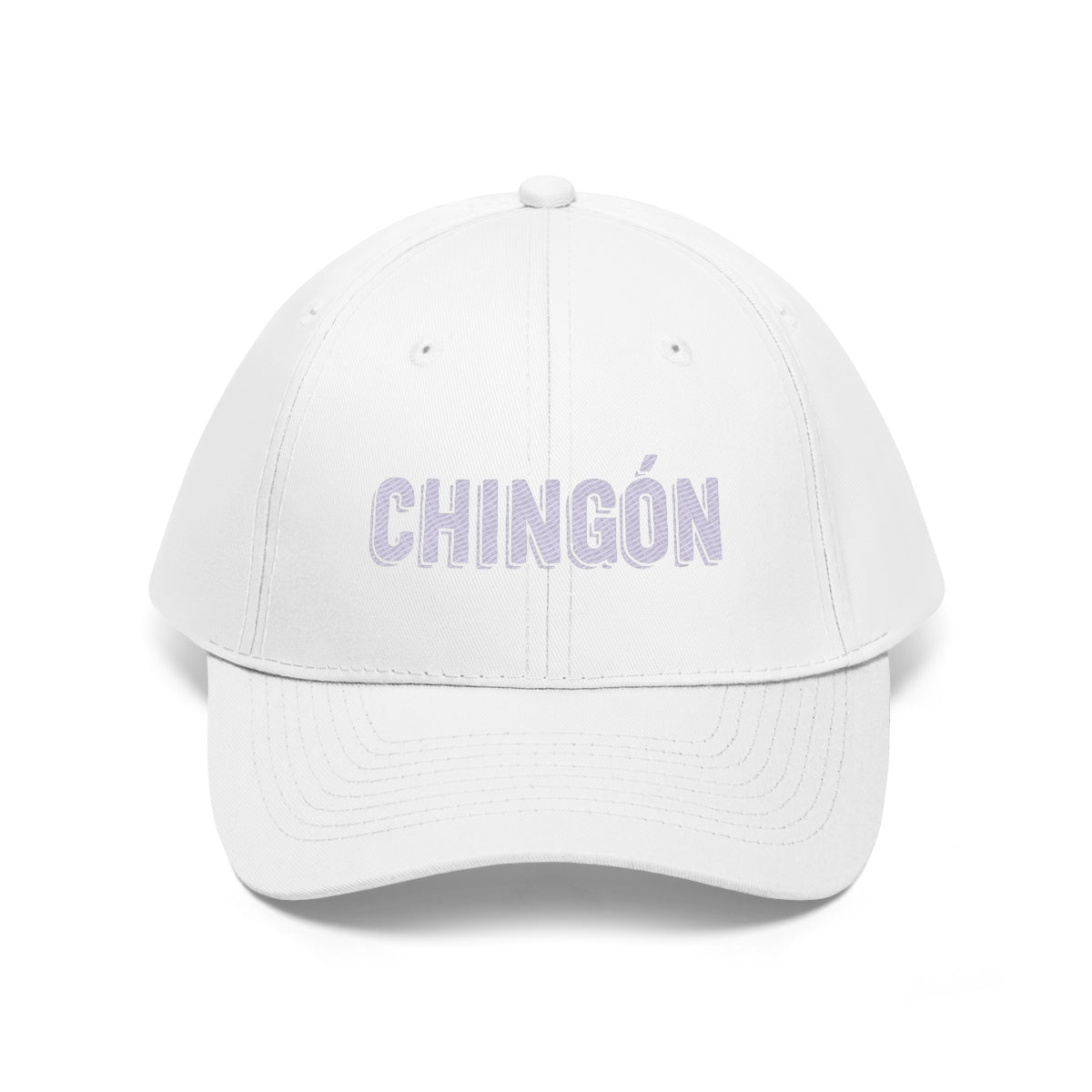 Chingón. White. Unisex Twill Hat