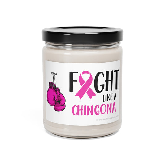 FIGHT LIKE A CHINGONA. White Sage + Lavender, Clean Cotton, Sea Salt + Orchid. Scented Soy Candle, 9oz