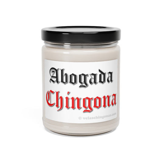 Abogada Chingona. White Sage + Lavender, Clean Cotton, Sea Salt + Orchid. Scented Soy Candle, 9oz