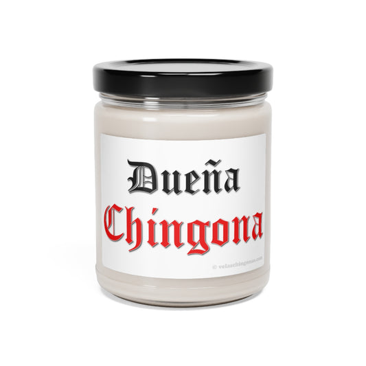 Dueña Chingona. White Sage + Lavender, Clean Cotton, Sea Salt + Orchid. Scented Soy Candle, 9oz